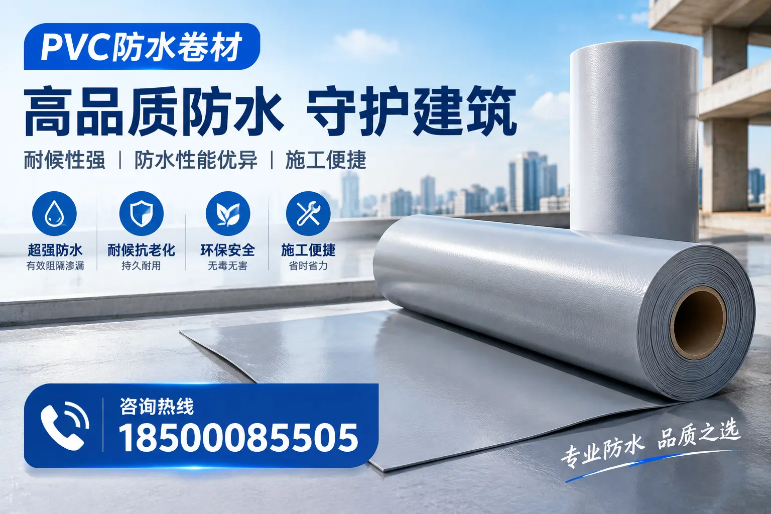 PVC防水卷材的防水效果评测，适合自贡的科学依据
